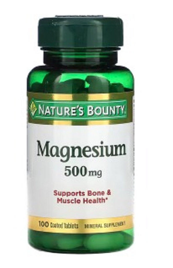 Natures Bounty Magnesio 100 Tabletas Suplemento Dietario 500 mg