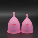 Copa Menstrual Reutilizable Rosada Tallas Diferentes