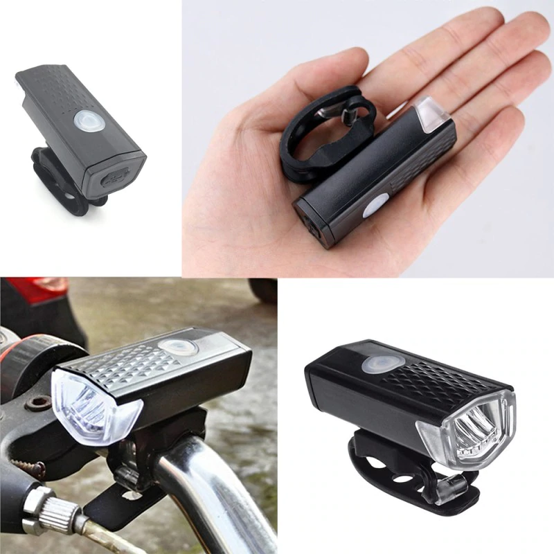 Combo Luz Delantera Y Trasera Bicicleta Led Recargable Usb