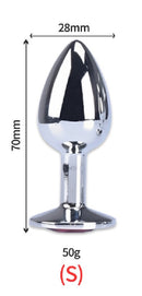 Plug Anal Mediano Joya Acero Acostumbrador Anal Plug Metálico