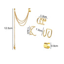Aretes Ear Cuff Set 5 Piezas Ajustables Sin Perforacion