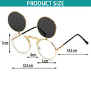 Gafas De Sol Redondas Con Tapa Convertible Abatibles Retro
