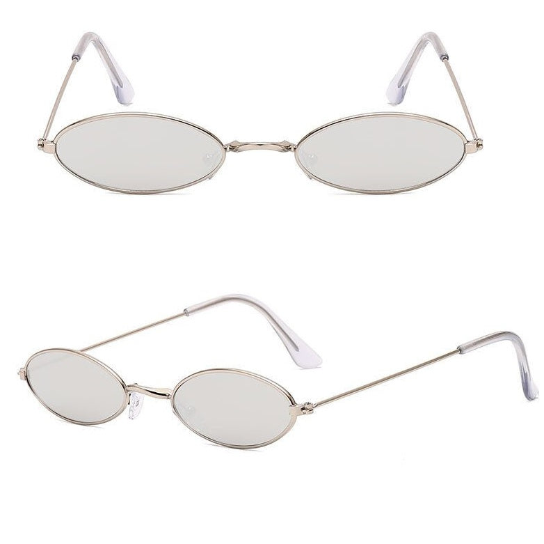 Gafas De Sol Ovaladas Vintage Con Montura Metálica Delgada