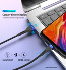 Cable Cargador Carga Rápida (Tipo C, iPhone y Micro USB) 100cm
